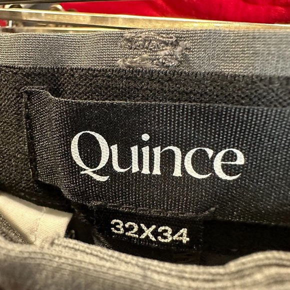 Quince Men's Recycled Comfort Tech Chino Pants Slim Fit Charcoal Gray 32x34 NWT - Picture 7 of 7